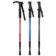 Three Section T Handle Retractable Foldable Mountain Climbing Crutch Aluminum Alloy Hiking Stick Crutch Outdoor Travel Hiking Stick