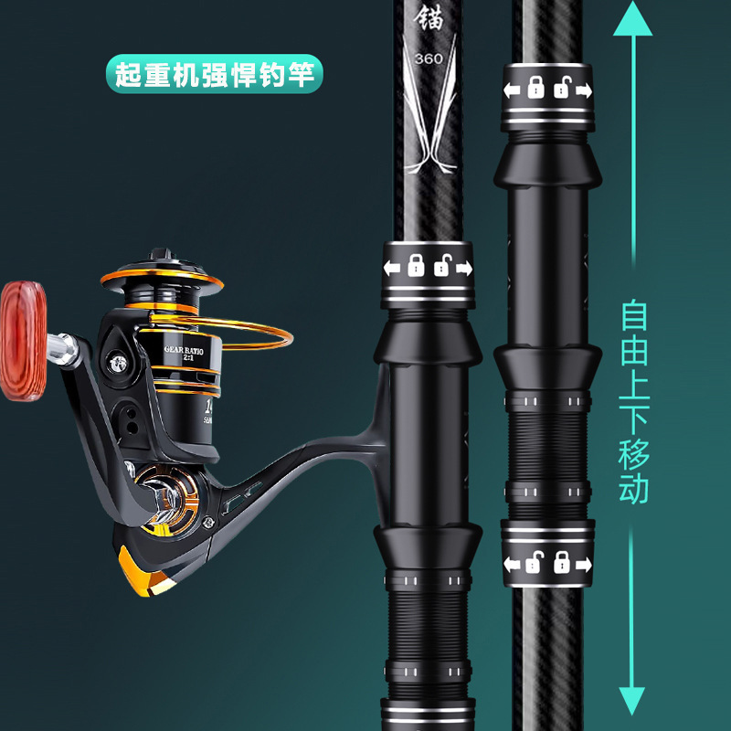 远投海竿远投竿锚杆超硬巨物竿可视专业矛鱼抛竿轮套装大物单杆|undefined