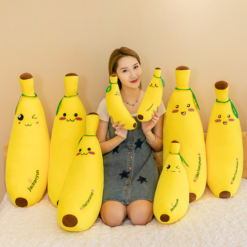Internet celebrity simulation fruit pillow creative banana plush toy girls gift sleeping pillow children's toys wholesale
