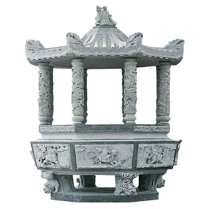 江西南昌石雕香炉加工 带盖青石香炉款式 多种工艺结合|ru