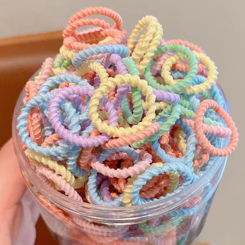 Banda de goma para niños no daña cabello de niña bebé elástico pulgar anillo para el cabello de bebé cuerda de la cabeza banda de goma adornamiento para el cabello