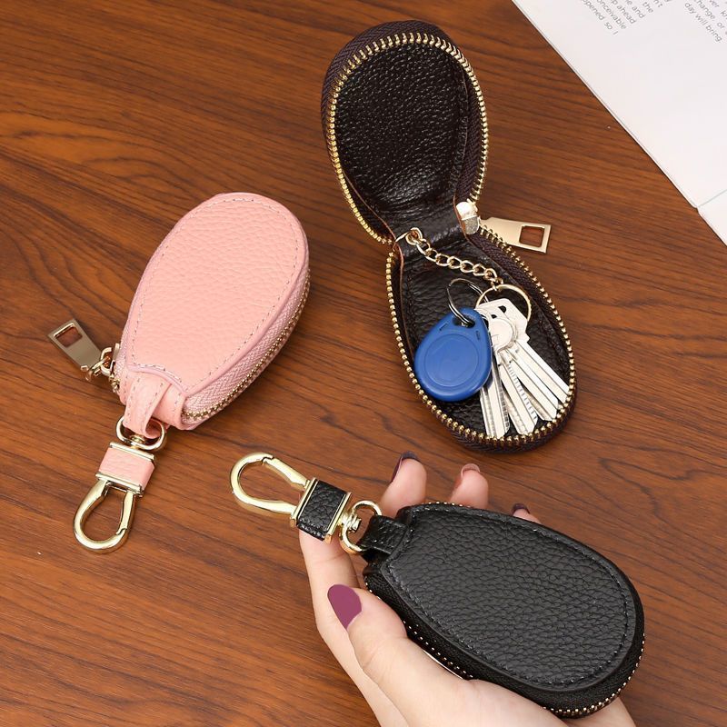 Litchi Pattern Car Key Bag, Unisex Car Key Storage Bag, Creative, Fashionable and Simple Keychain Pendant