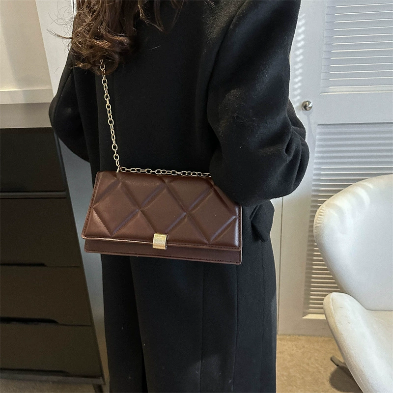 Underarm bag, shoulder bag with diamond pattern one shoulder, western style