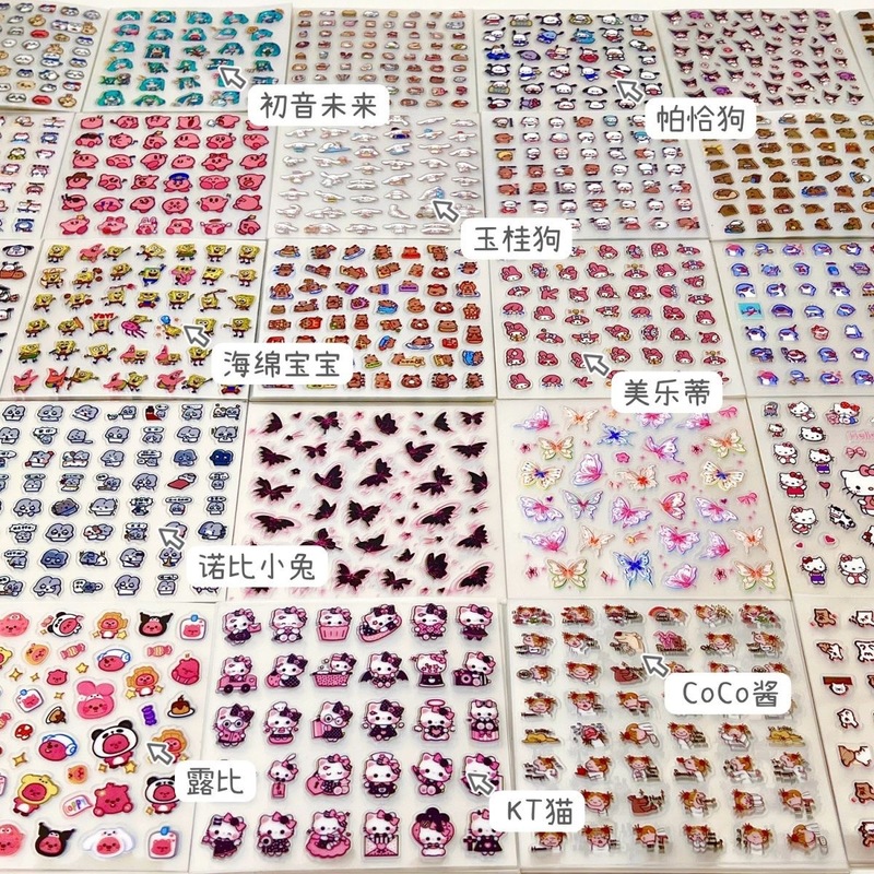 工場直販かわいい漫画透明 diy 防水ステッカーミックスアンドマッチング高価値学生ノートブックペンホルダー装飾ステッカー|undefined