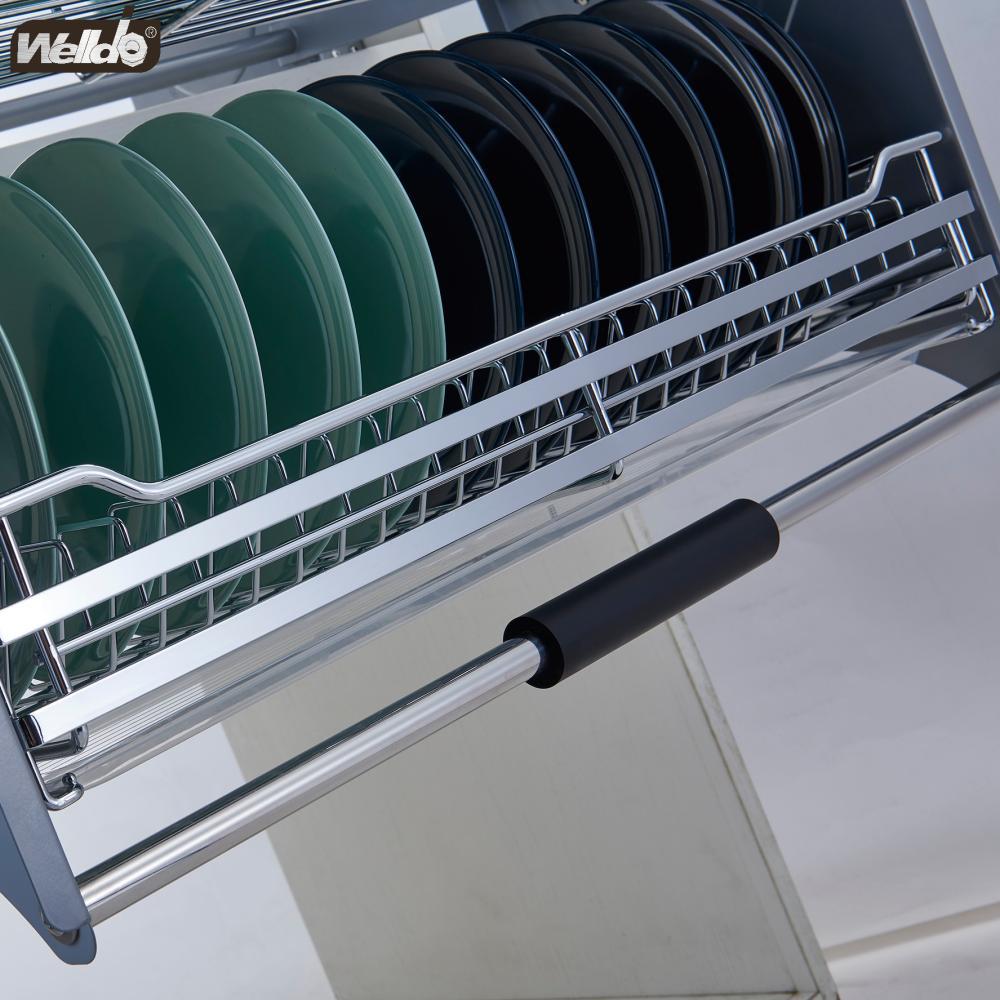 Welldo纬东 厨房吊柜升降机拉篮双层收纳升降机拉篮调味拉篮