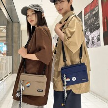 美式潮酷工装设计斜挎包男女同款街头氛围感日常百搭通勤单肩包