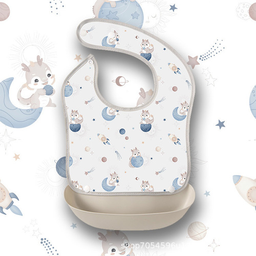 Children's Waterproof and Oil-Proof Magic Bib for Baby Eating, Autumn and Winter, Unisex Infant Solid Food Bib, Kindergarten Bib