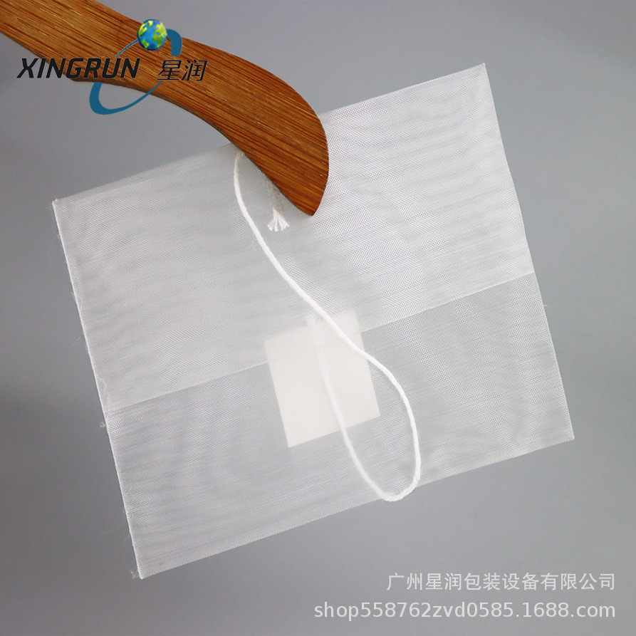 尼龙丝网还线标反折茶包袋 尼龙反折花茶茶包 茶叶过滤翻折袋