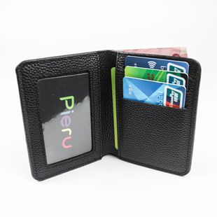 New creative leisure change card bag litchi pattern multi-card function card holder simple short change clip wholesale