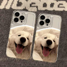 吐舌萨摩适用iPhone17promax苹果16可爱手机壳14/13精孔15情侣款