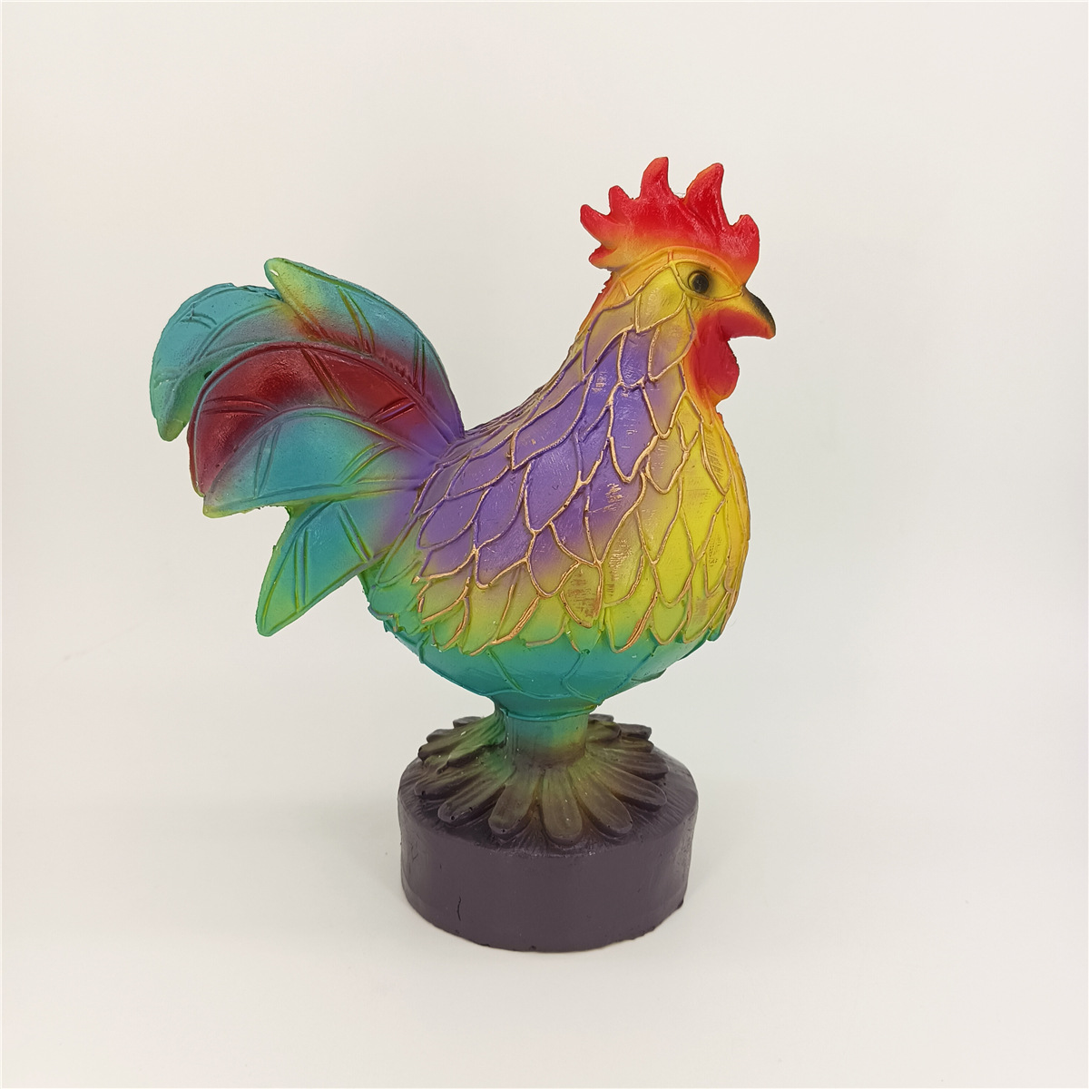 Transfronterizo nuevo vintage animal luz de la noche decoración del hogar teñido resina artesanía hogar fiesta decoración lámpara de mesa