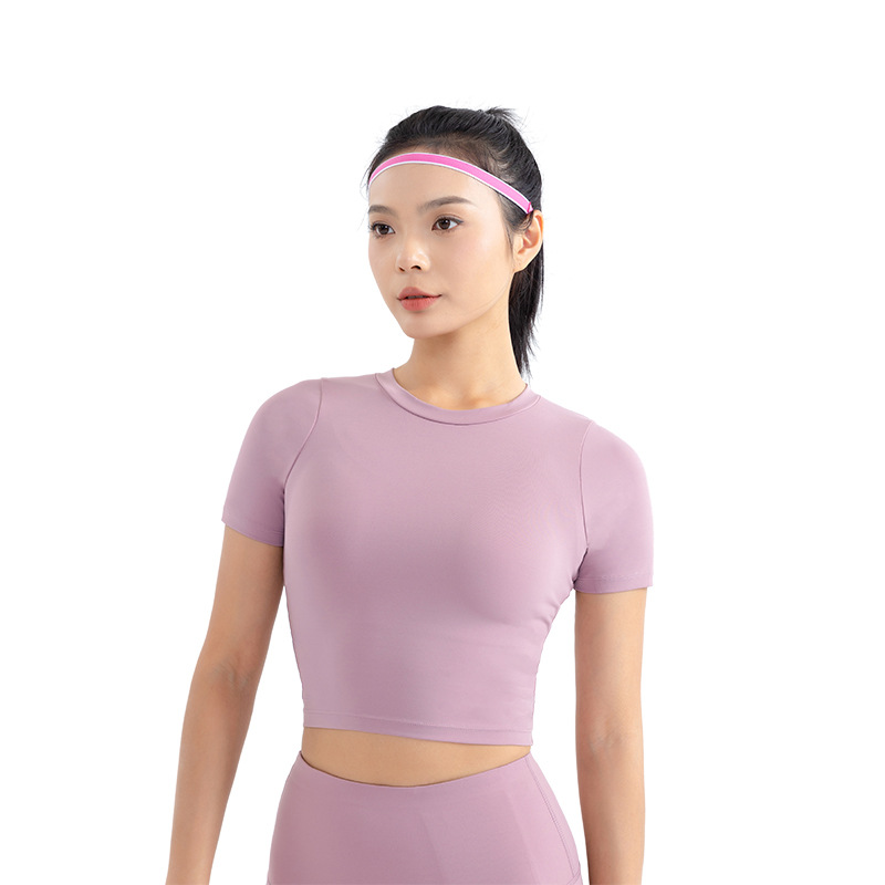 Lulu primavera y verano traje de yoga femenino correr deportes manga corta apretada delgada superior de secado rápido transpirable fitness camiseta