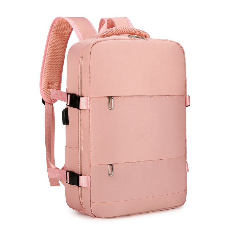 Bolso para computadora portátil de viaje de negocios de color sólido de nuevo estilo transfronterizo para estudiantes universitarios Bolso de viaje de ocio de moda Mochila