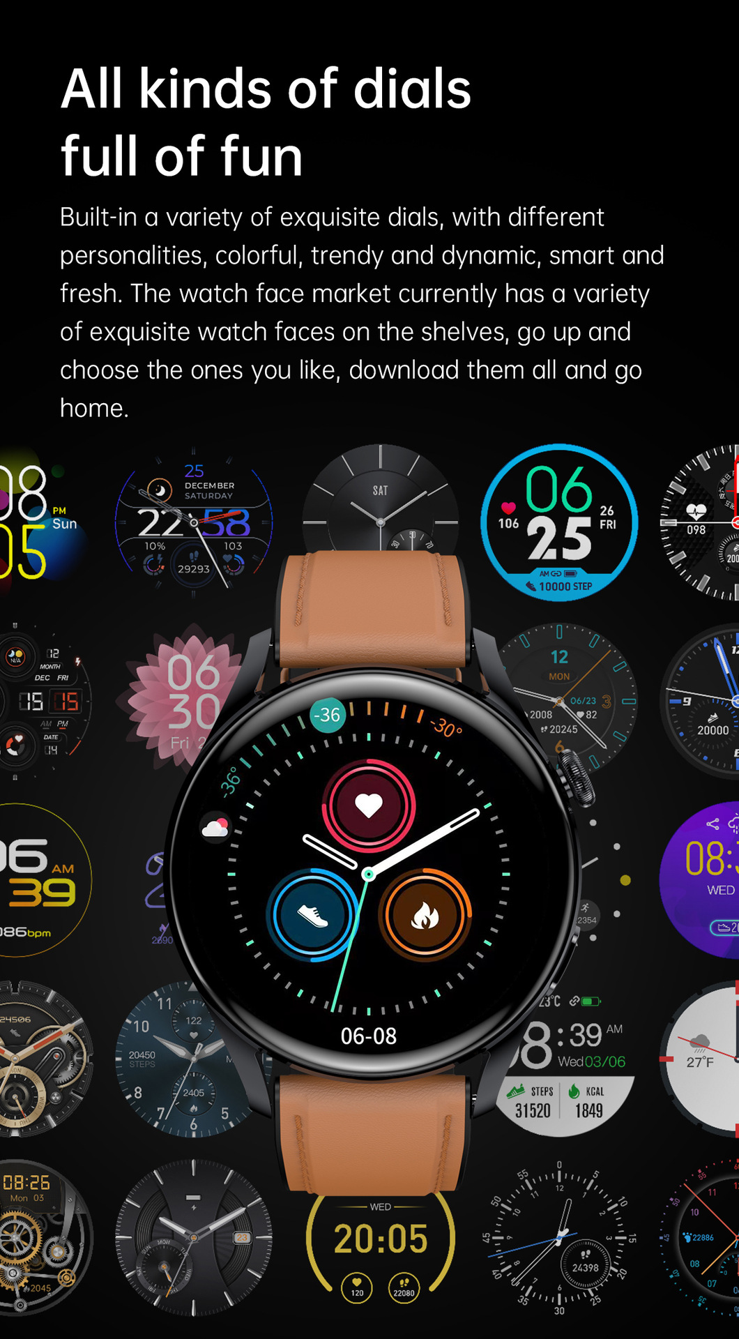 Orologio intelligente T33S Chiamata Bluetooth Temperatura corporea Sonno_voghion.com