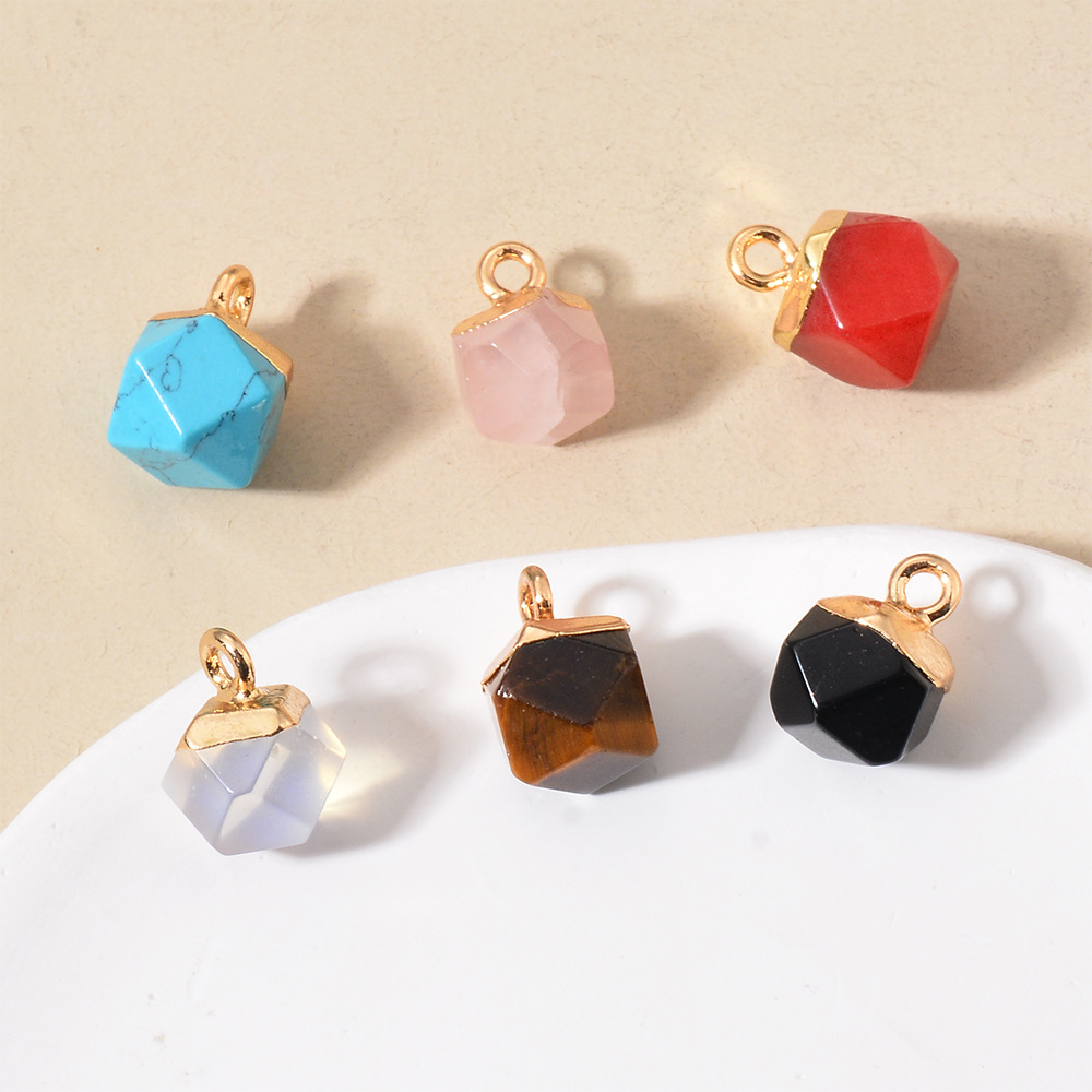 9g Weight Pendant Jewelry Making Type Natural Stone Inlay Material DIY Jewelry Accessories Classification 5 PCS/Package Quantity natural stone Material Geometric Pattern Simple Style Style Plating, Inlay Craft 5 PCS/Package Natural Stone Natural Stone Geometric Pendant 8