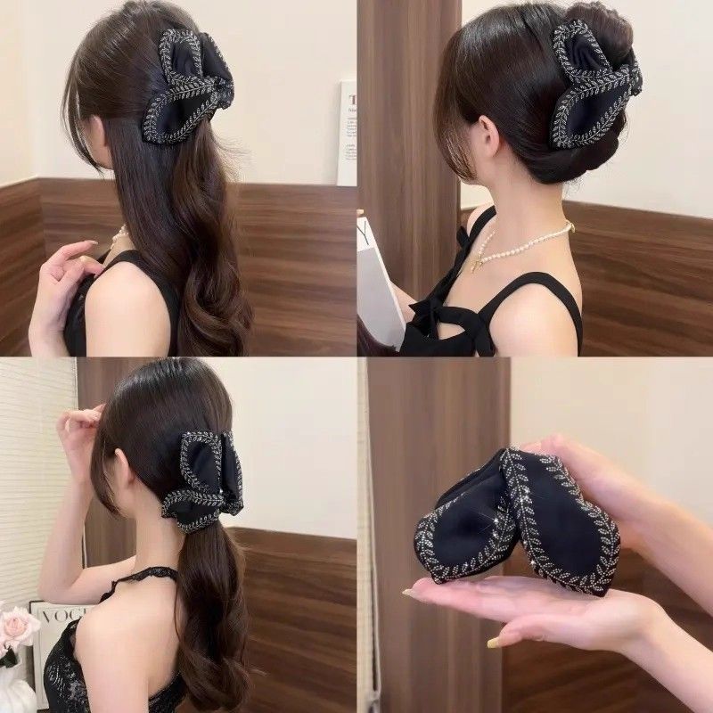 小众设计感叶片麦穗鲨鱼夹高端闪钻气质后脑勺抓夹大号发量多发饰|undefined