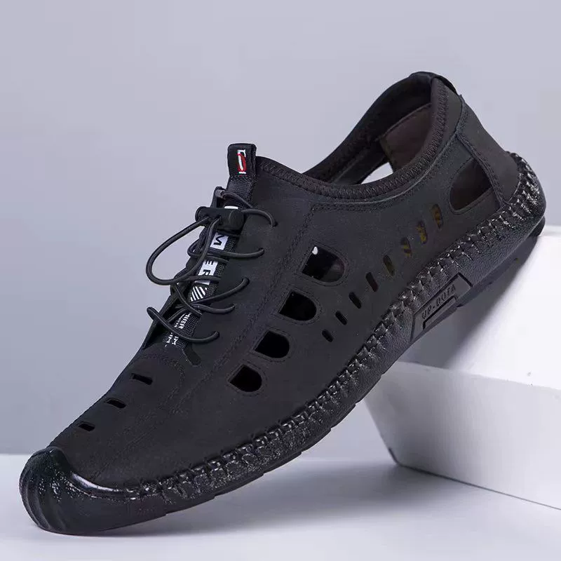 Трансграничная мужская обувь ленивая обувь дышащая мужская повседневная обувь тренд дикие полые кроссовки мужская обувь одна педаль обувь