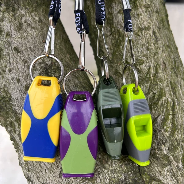 treble whistle referee competition physical education teacher fire rescue outdoor survival whistle plastic seedless fox whistle