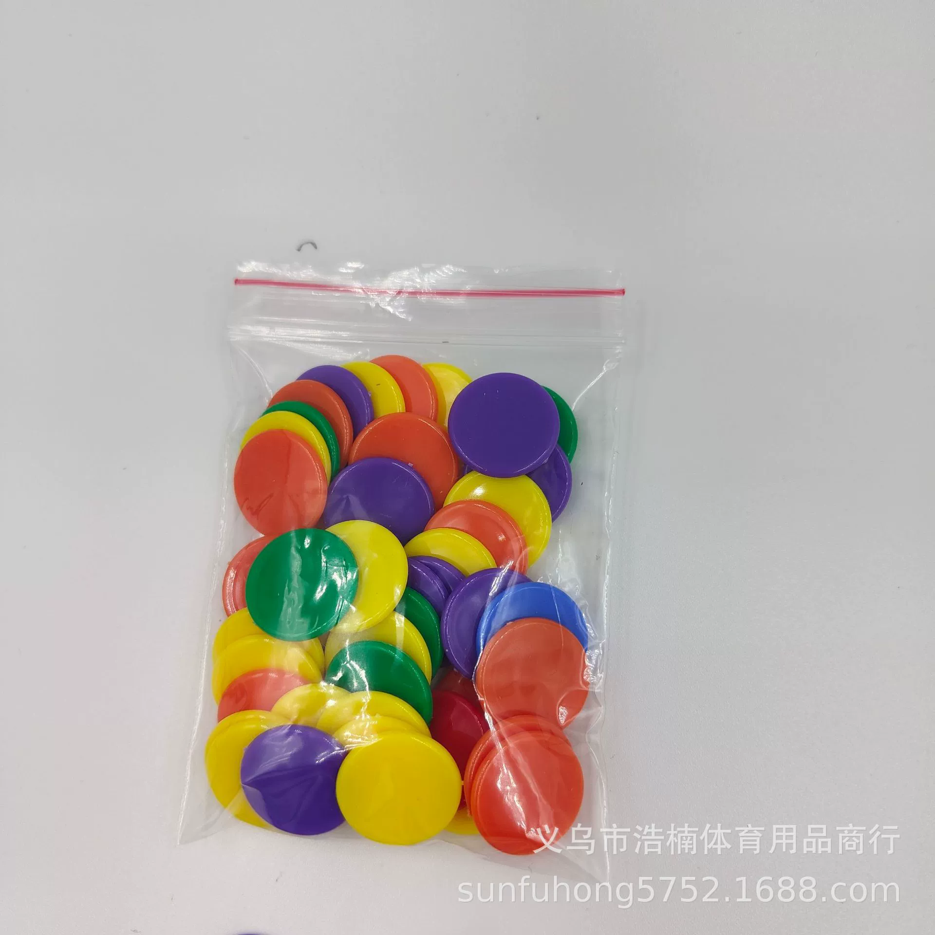 Plastic coins, wholesale, 19mm, 1.5mm