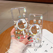 可爱小兔子适用S22跨境热销GalaxyS24至尊版透明手机壳S25P大孔