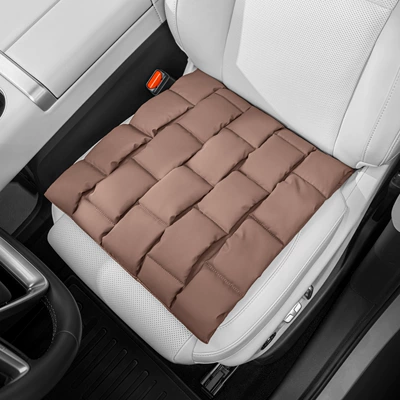 Cross-Border Hot-Selling Car Seat Cushions, Car Bubble Cushions, Universal for All Seasons, Summer Anti-Stain Leather Premium Seat Cushions, Direct Sales from the Manufacturer (Four Seasons Pad) - front-seat-cushion-1-piece-chestnut-brown-anti-fouling-leather-bubble-cushion