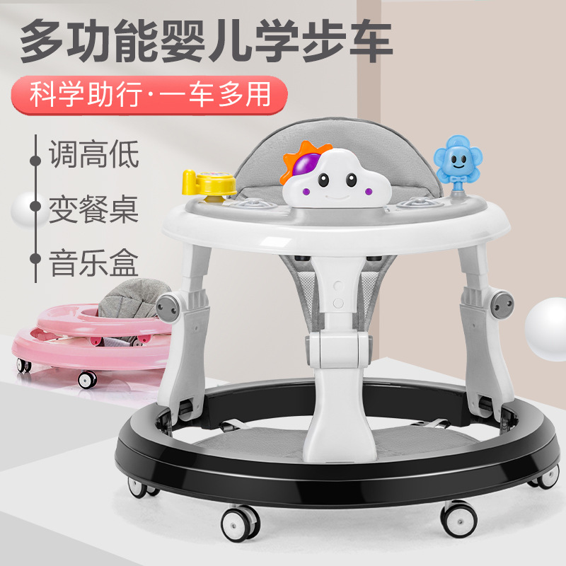 Walking aid anti-O-leg baby multi-functional anti-tip push stroller, baby can sit or push, learning bike starter car
