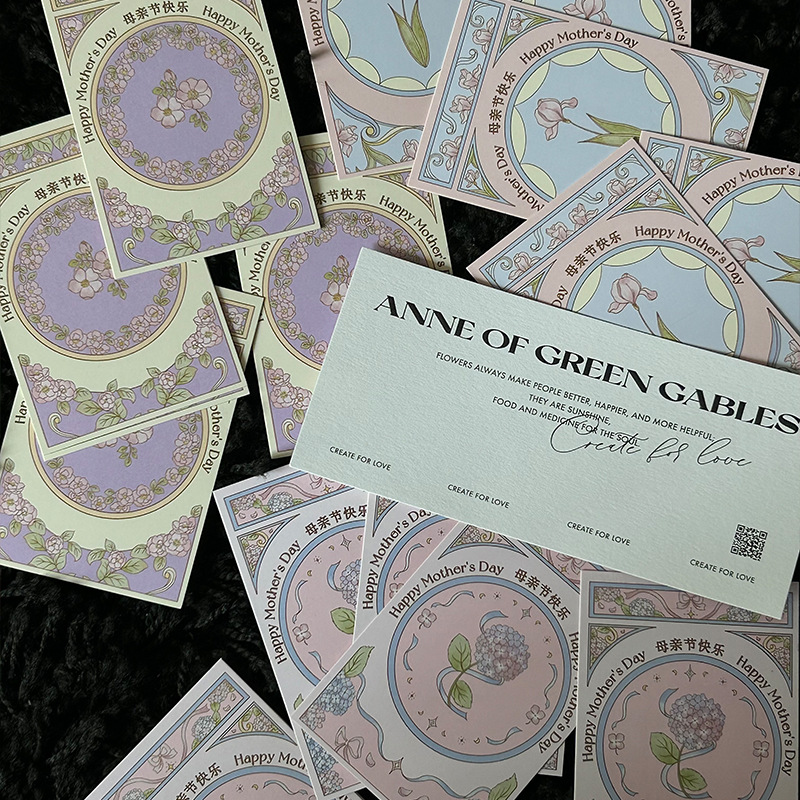 Nuevo ramo de flores del día de la madre, tarjeta de felicitación, embalaje de flores, decoración de caja de regalo, tarjetas de regalo