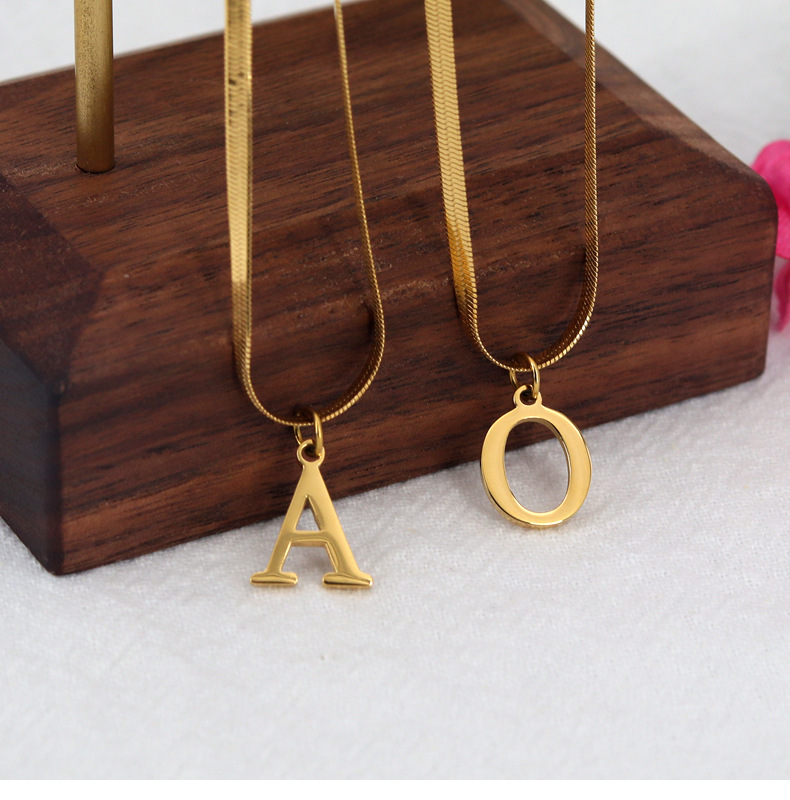 Fashion Letter Titanium Steel Plating Pendant Necklace 1 Piece