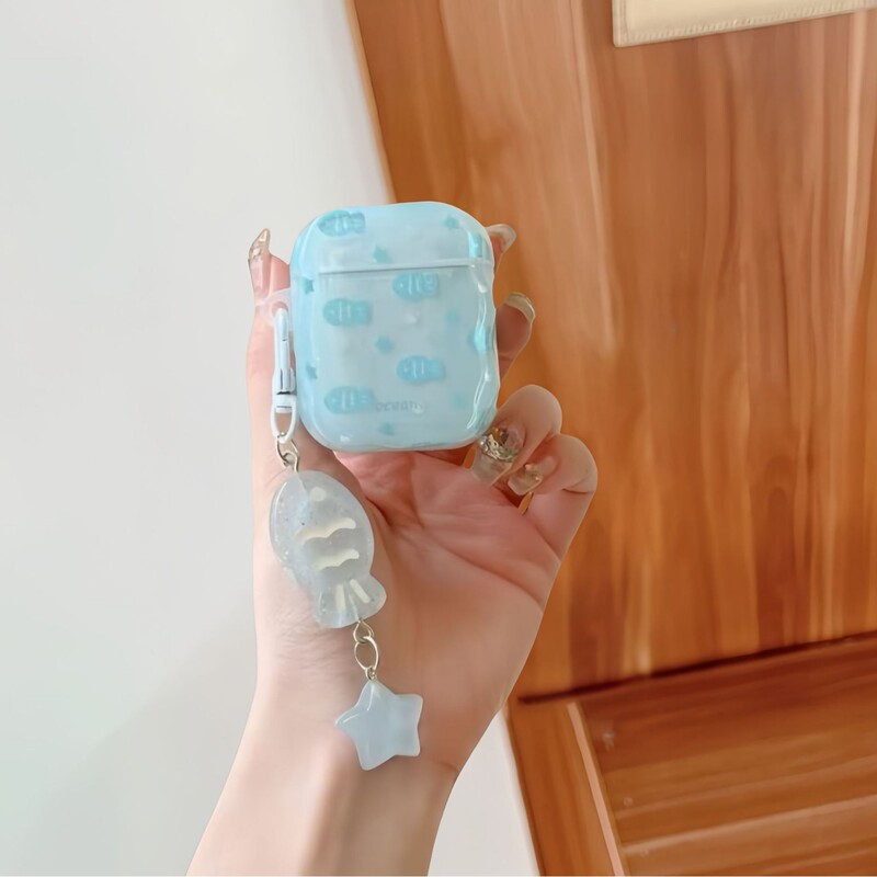 Japanese and Korean floral bow for airpods4/3 protective case Pro2 wireless bluetooth earphone case 12 generation pendant