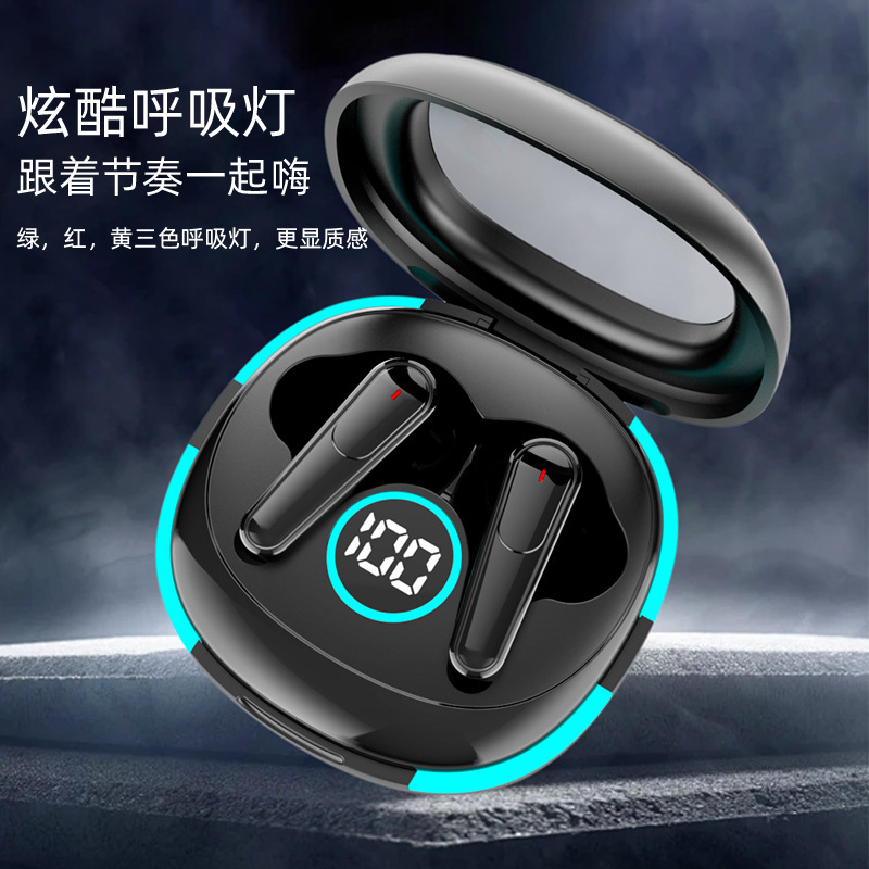 PLUS 50新型無線bluetoothイヤホン騒音低減半入耳知能デジタル表示長航続運動イヤホン|undefined