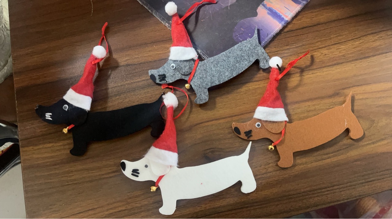 Navidad en stock explosivo árbol de Navidad decoración salchicha fieltro fiesta adornos lindos