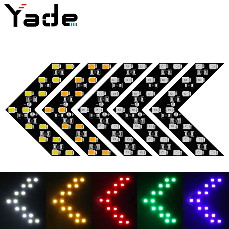 Автомобильный светодиодный индикатор поворота зеркало заднего вида тусклый свет 2835 14SMD мотоциклетный задний фонарь индикатор поворота