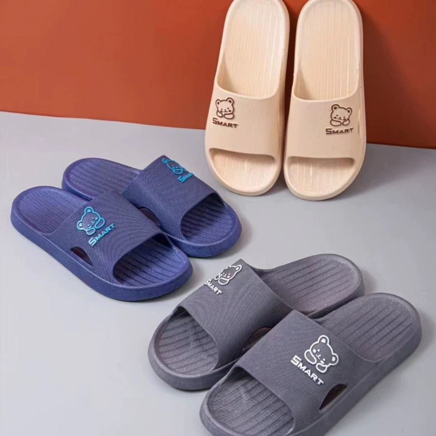 Домашняя пара, летняя домашняя ванна для ванной, Нескользящие милые мужские домашние сандалии и тапочки с мягкой подошвой для купания
