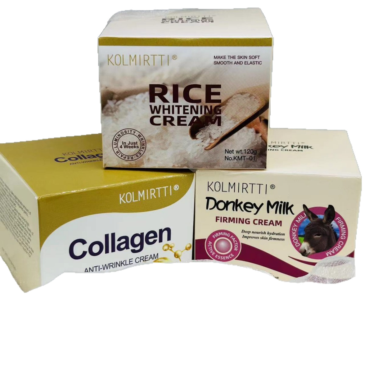 Crema facial hidratante KOLMIRTTI – con leche de burro y colágeno de arroz, nutrición profunda y reparación facial