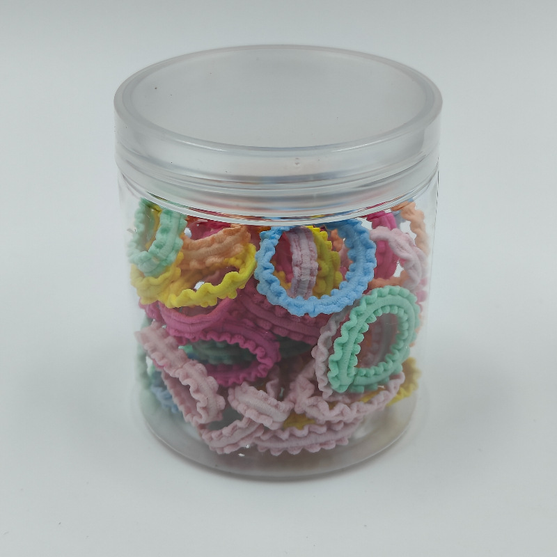 Fábrica directa enlatada de alta elasticidad no daña cabello de cabello de chicas anillo de toalla simple banda de goma cabello de cabello anillo de cabello de bebé