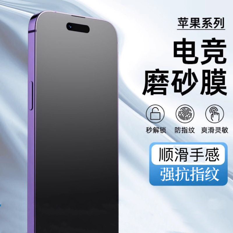 Suitable for Iphone16 Frosted Mobile Phone Film 17Promax Frosted Privacy Film Apple 13 Purple Light Film 11 Anti-Fingerprint