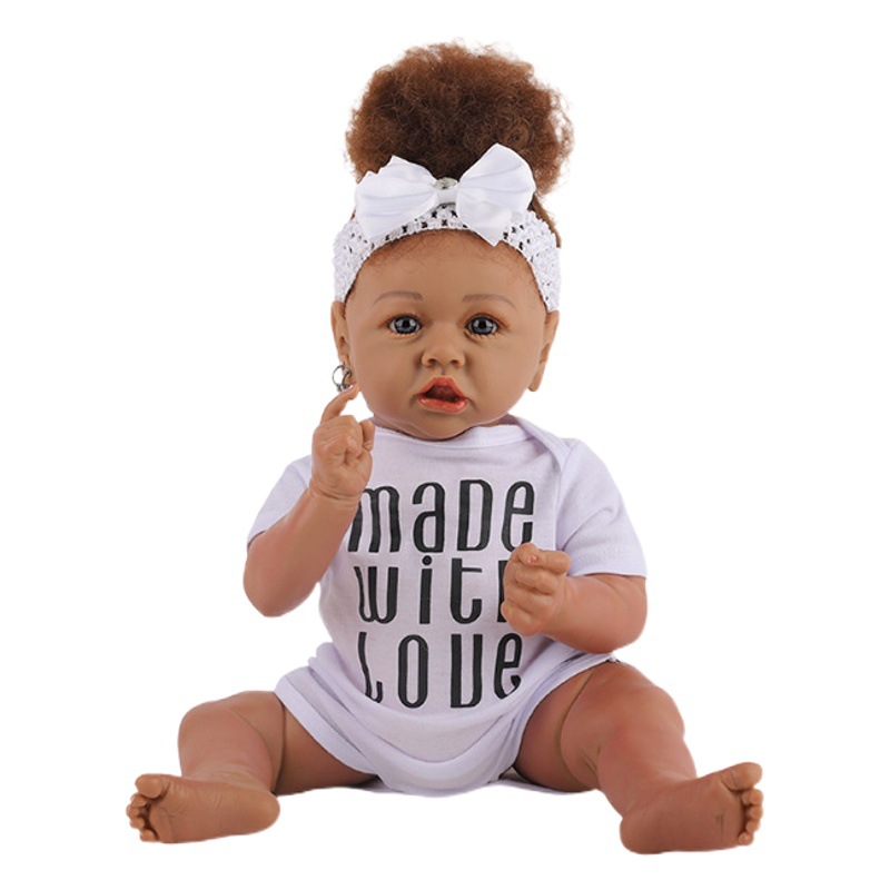 Cross-border fábrica directa de silicona renacer muñeca simulación bebé niño niña Vinilo Suave pegamento realista alta imitación muñeca