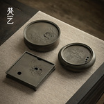 梵乙古法匠造古锡壶承复古日式茶道配件干泡台蓄水茶盘建水养壶托