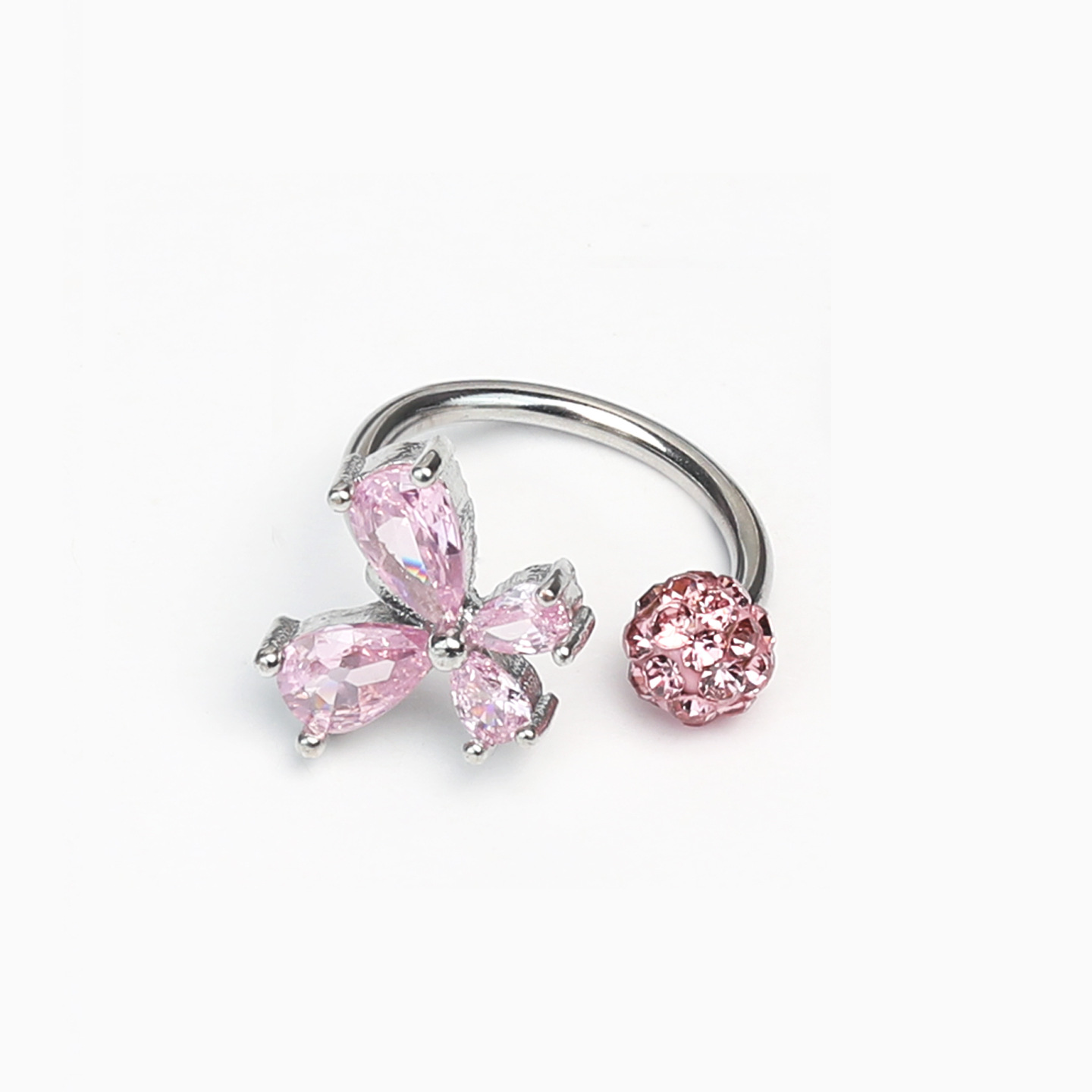 Pointed titanium steel lip stud product view