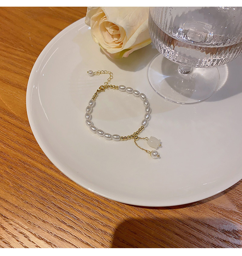 Simple Style Flower Copper Plating Bracelets 1 Piece