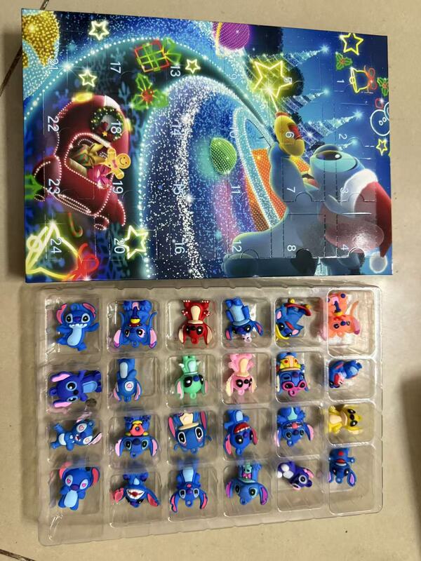 新款史迪仔星际宝贝圣诞节降临日历盲盒24个万圣节倒计时动漫盲盒|undefined