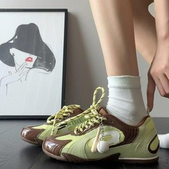 复古百搭棒球德训鞋女2025春秋季新款透气薄底休闲运动赛车阿甘鞋
