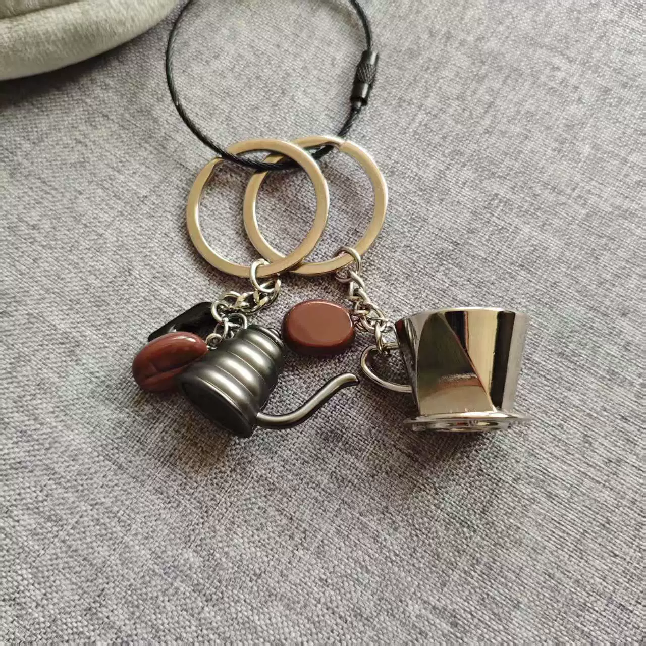 Мини-кофейная мебель, брелок для сумки, подвеска, персонализированное украшение, любитель кофе, креативный подвесной аксессуар, брелок.