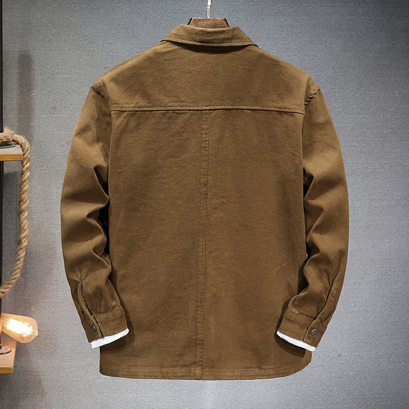 2024 New Micro Loose Men's Jacket Spring and Autumn Trendy Solid Color Simple Casual Versatile Men's Coat_voghion.com