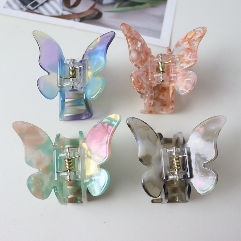Casual, Daily Occasion Acetic acid sheets Material Sweet Women's Butterfly Acetic Acid Sheets Hair Claws