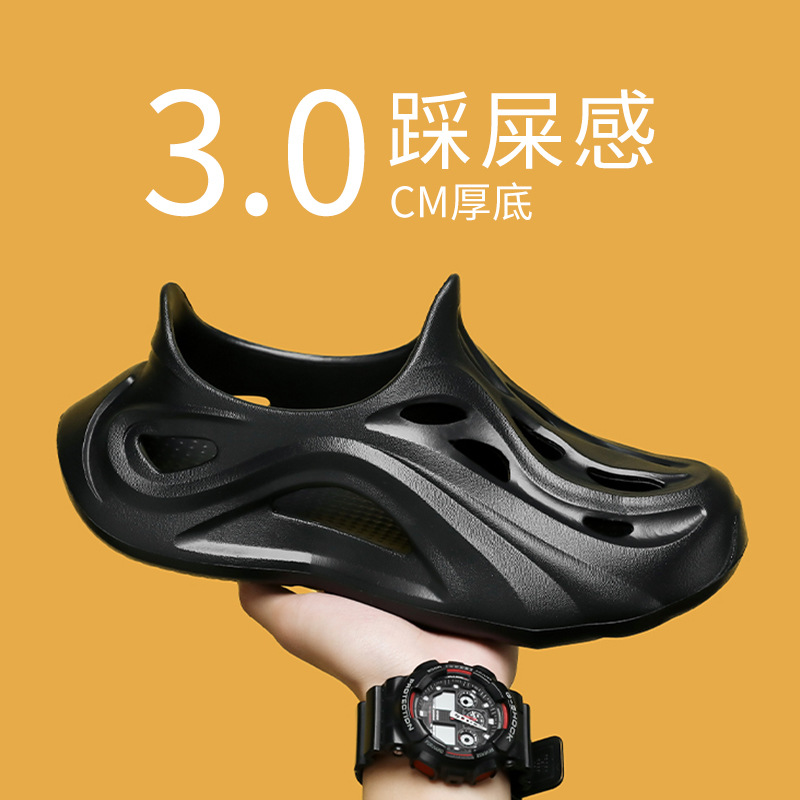 Zapatos con agujeros para el cabello 2025 verano nuevo estilo exterior bolso deportivo con sandalias y zapatillas de playa antideslizantes y transpirables