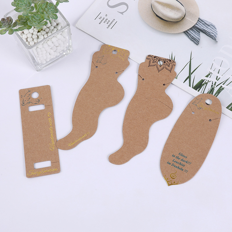 新款韩版发圈发绳纸卡发饰项链手链纸卡发夹首饰包装卡片批发