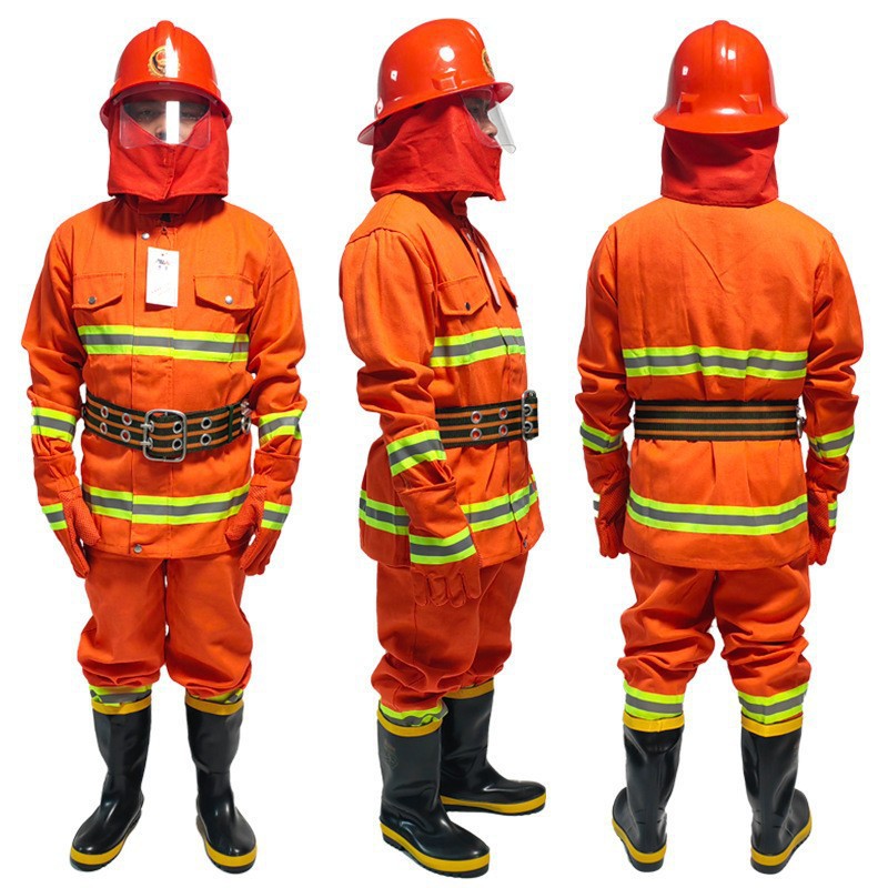 97款消防服六件套灭火防护服套装双层加厚阻燃衣服裤子消防站检查