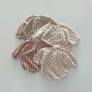 Брендовое детское хлопковое марлевое мягкое боди для новорожденных в корейском стиле
