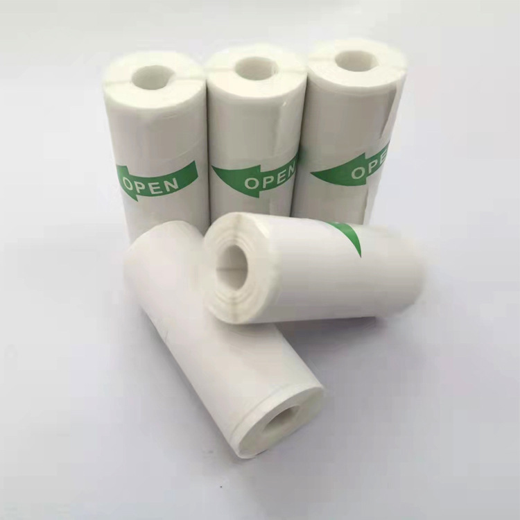 Impresora de errores de papel de impresión adhesivo 57X25 sin núcleo de papel de recibo de supermercado para llevar papel de impresión adhesivo